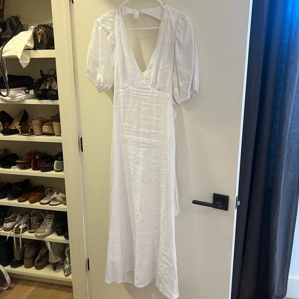 DISSH white linen dress